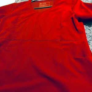 Figs scrub top burgundy size small